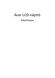 Käyttöohje Acer V223PW Nestekidenäyttö