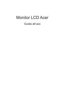 Manuale Acer G257HL Monitor LCD