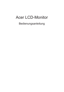 Bedienungsanleitung Acer S220HQL LCD monitor