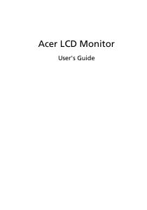 Manual Acer VVA200HQ LCD Monitor