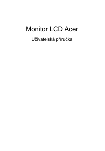 Manuál Acer V173 LCD monitor