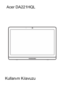 Kullanım kılavuzu Acer DA221HQL LCD ekran