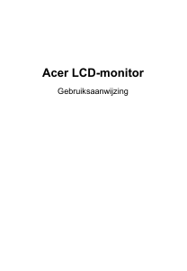 Handleiding Acer CZ340CK LCD monitor