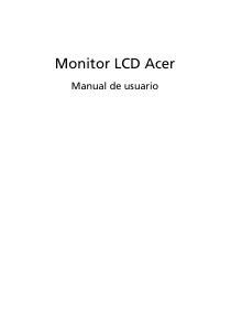 Manual de uso Acer FT200HQL Monitor de LCD