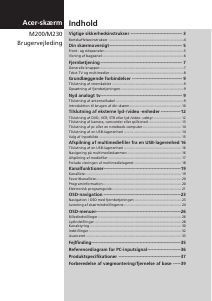 Brugsanvisning Acer M200D LCD-skærm