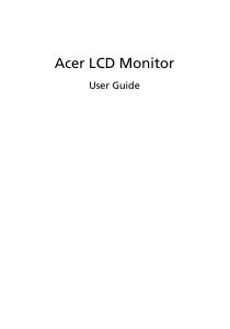 Manual Acer S190HQL LCD Monitor