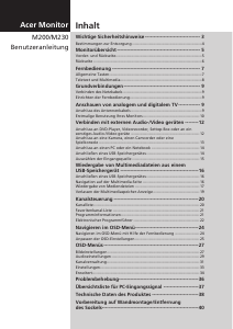 Bedienungsanleitung Acer M200HDL LCD monitor