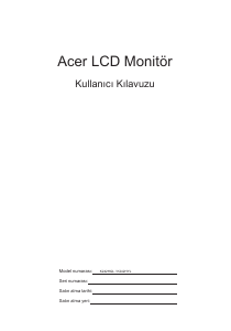 Kullanım kılavuzu Acer EED322Q LCD ekran