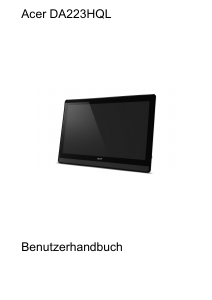 Bedienungsanleitung Acer DA223HQL LCD monitor