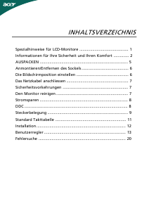 Bedienungsanleitung Acer H163HQL LCD monitor