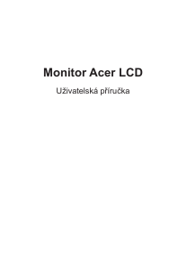 Manuál Acer ET430K LCD monitor