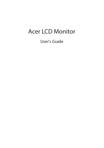 Manual Acer EEB210HQ LCD Monitor