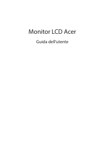 Manuale Acer EEB192Q Monitor LCD