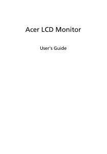 Manual Acer VVA190HQ LCD Monitor