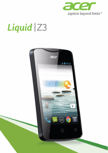 Руководство Acer Liquid Z130 Мобильный телефон