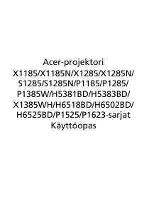 Käyttöohje Acer P1623 Projektori