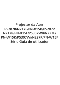 Manual Acer P5207B Projetor