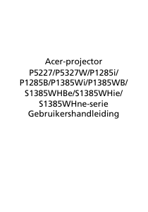 Handleiding Acer P5627 Beamer