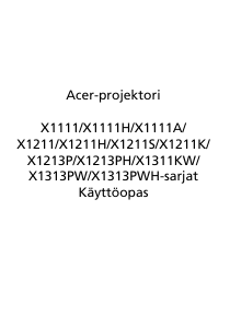Käyttöohje Acer X1111 Projektori