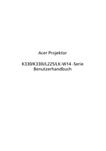 Bedienungsanleitung Acer K330 Projektor