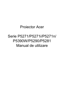 Manual Acer P5271i Proiector