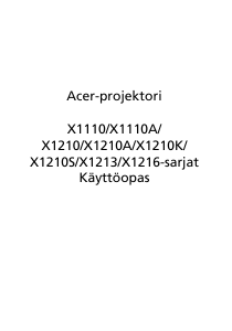 Käyttöohje Acer X1110 Projektori