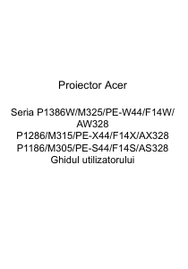 Manual Acer M315 Proiector