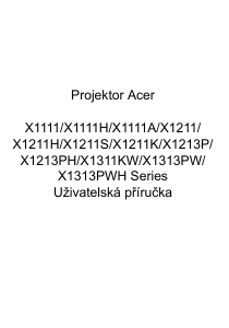 Manuál Acer X1213PH Projektor