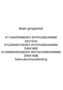Handleiding Acer X1226H Beamer