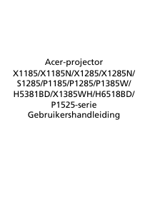 Handleiding Acer S1285N Beamer