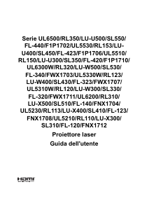 Manuale Acer UL6200 Proiettore