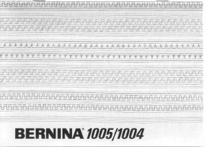 Manual Bernina 1005 Sewing Machine