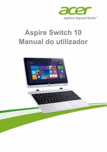 Manual Acer Aspire Switch SW5-011 Computador portátil