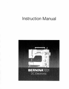 Manual Bernina 1031DC Sewing Machine