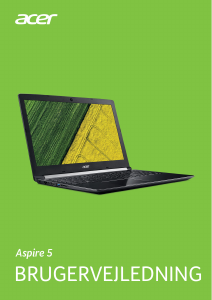 Brugsanvisning Acer Aspire 5 A515-41G Bærbar computer