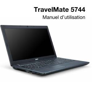 Mode d’emploi Acer TravelMate 5744 Ordinateur portable