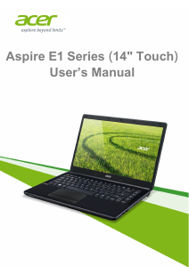 Manual Acer Aspire E1-470PG Laptop