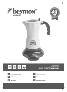Manual de uso Bestron AES500RE Máquina de café espresso