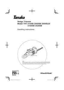 Handleiding Tanaka THT-2000SB Heggenschaar