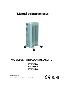 Manual de uso Svan SVCA07RA Calefactor