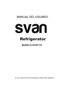 Manual de uso Svan SV4P170 Frigorífico combinado