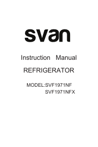 Handleiding Svan SVF1971NF Koel-vries combinatie