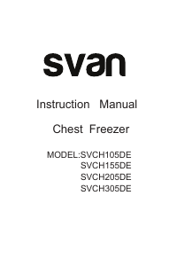 Manual Svan SVCH105DE Freezer