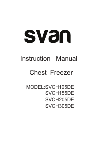 Manual Svan SVCH155DE Freezer