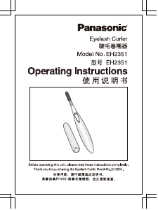 Manual Panasonic EH2351 Eyelash Curler
