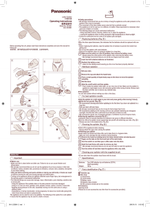 Manual Panasonic ES-2081 Epilator