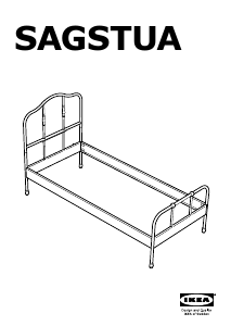 Manuál IKEA SAGSTUA (90x200) Rám postele