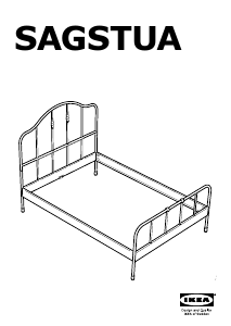 Руководство IKEA SAGSTUA (160x200) Каркас кровати