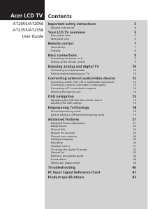 Manual Acer AT2356M LCD Television