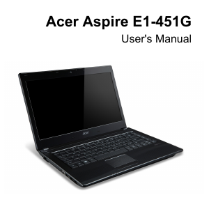 Handleiding Acer Aspire E1-451G Laptop